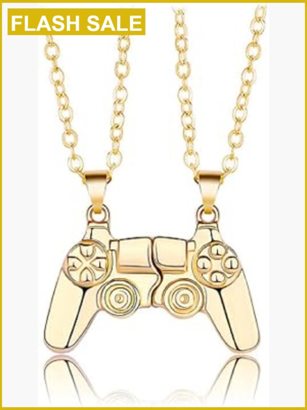 Game Controller Matching Couple Pendant Necklaces Set BFF Friendship Jewelry